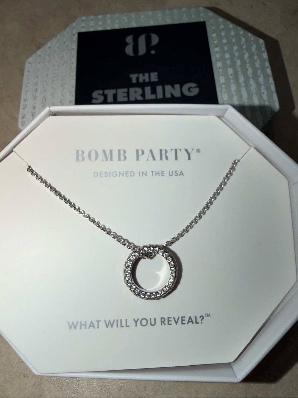 BP RETRO The Sterling Club Necklace-Diamond CZ on .925 Sterling Silver RBP4785